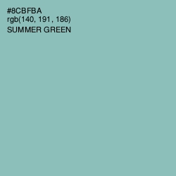 #8CBFBA - Summer Green Color Image